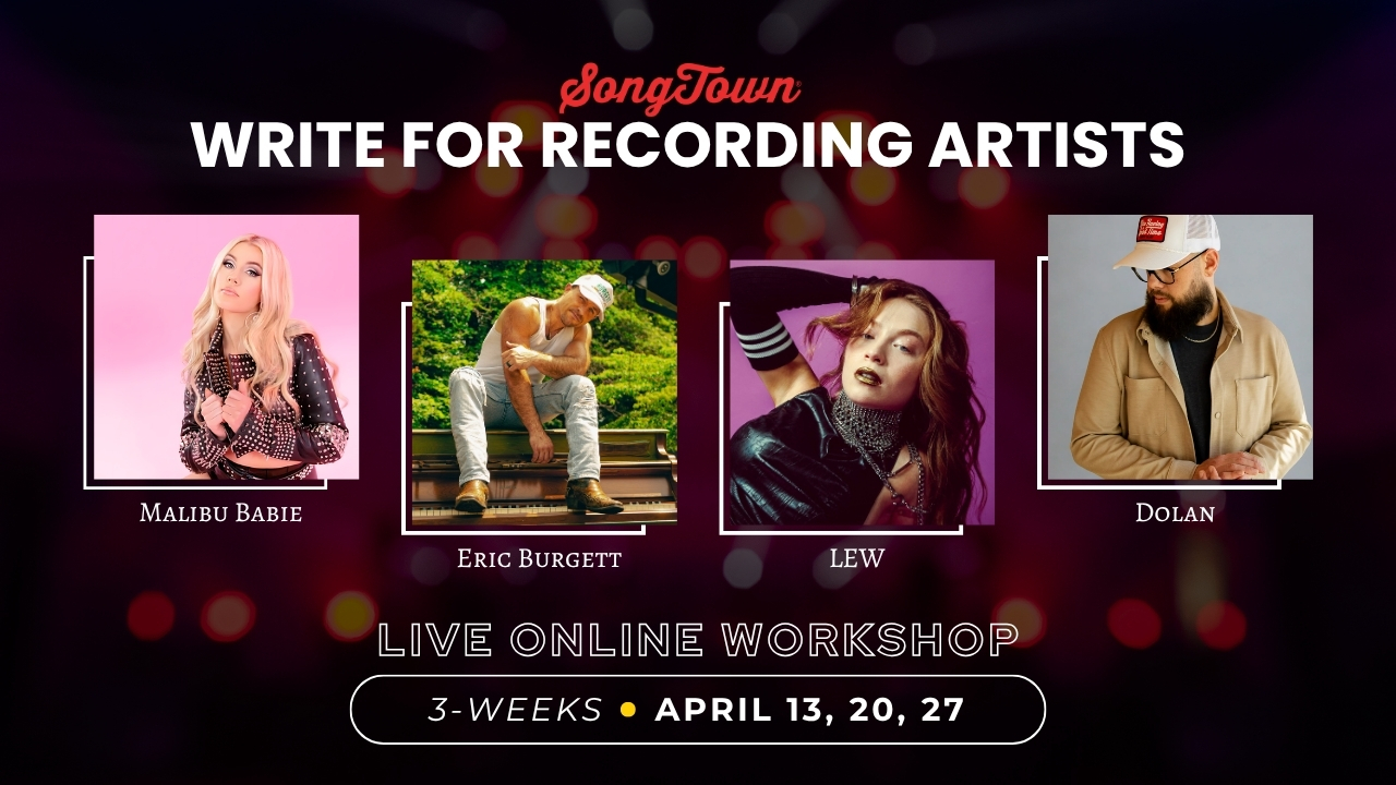 Write For Recording Artists - 3 - SongTown - April 2026